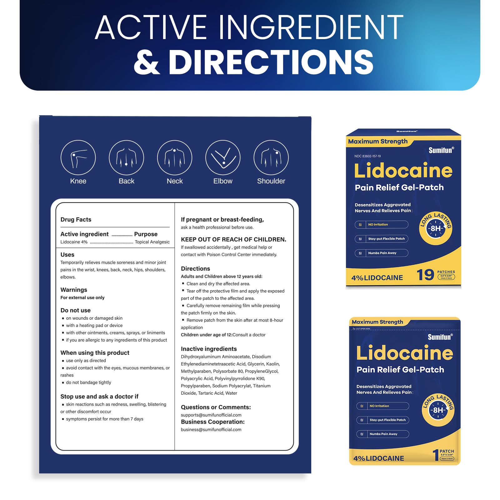 Patch lidocaïne 4% utilisation quotidienne, confort durable