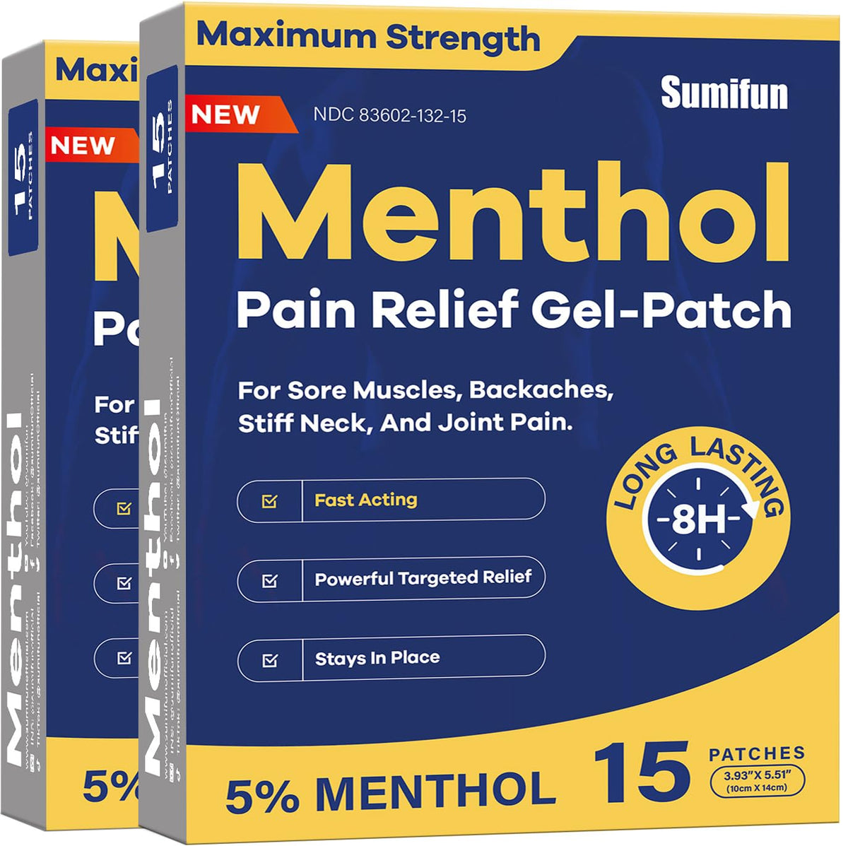 Patch Sumifun menthol: soulagement rapide pour le dos