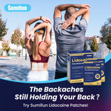 Application sur le dos avec Sumifun 4% lidocaïne soulage potentiellement les tensions