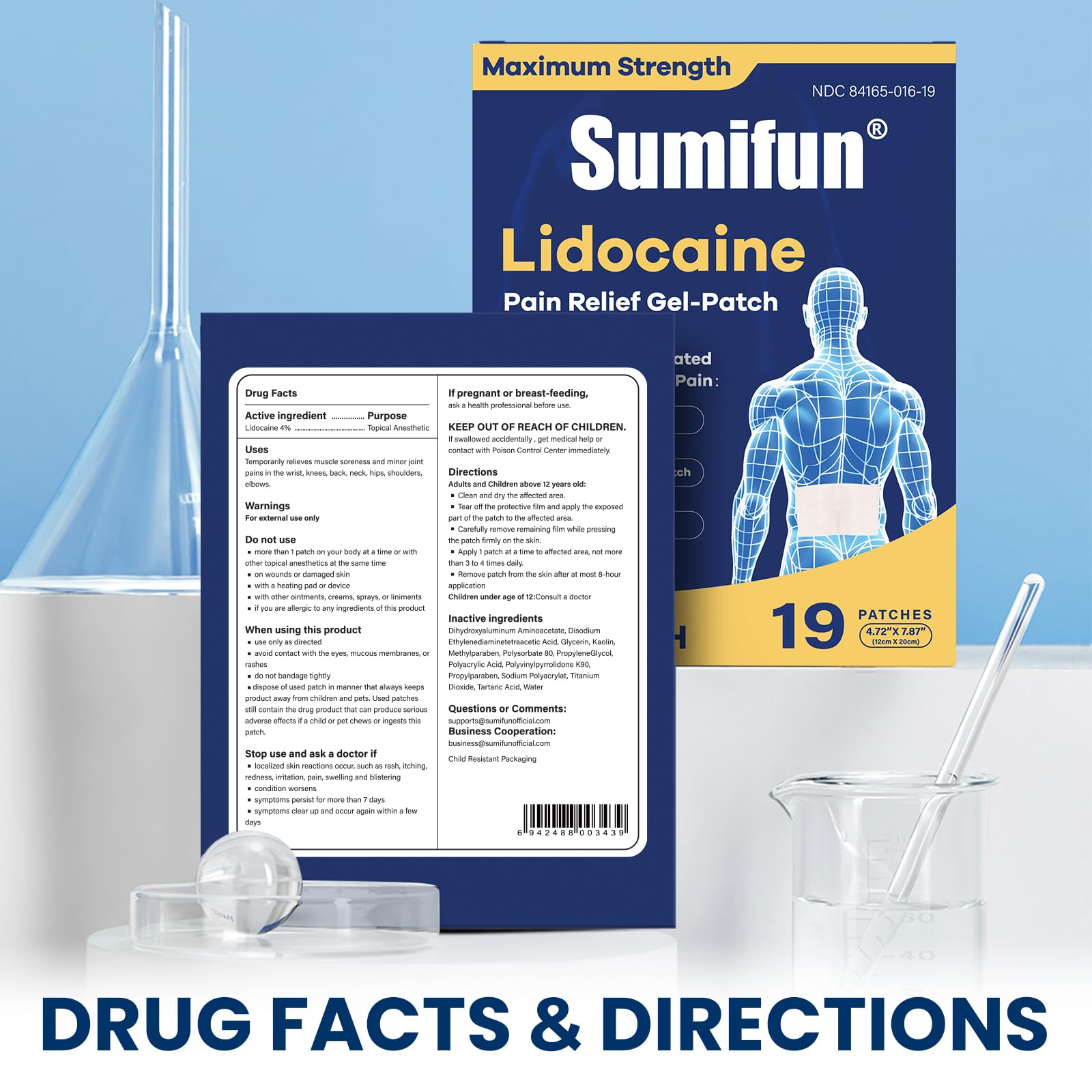 Sumifun XL Patch Lidocaïne porté sous-vêtements – discrétion toute la journée.
