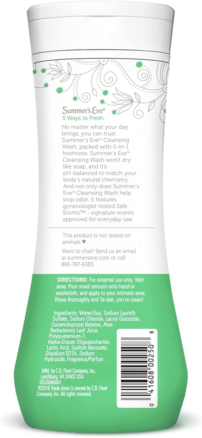 Summer's Eve Aloe Love – formulation pH équilibré adapté.