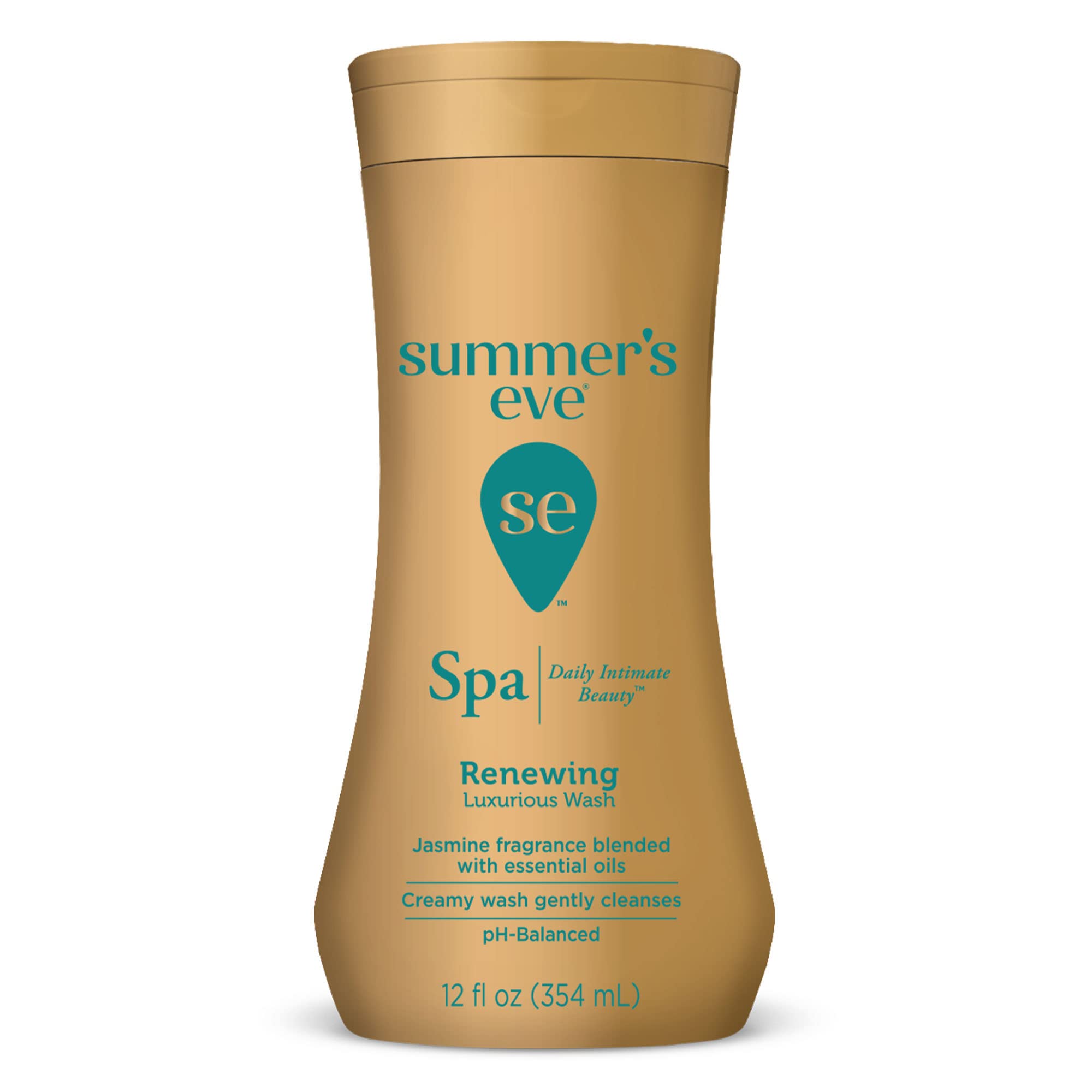 Bouteille Summer's Eve Spa Renewing Jasmine prête pour le soin intime quotidien.