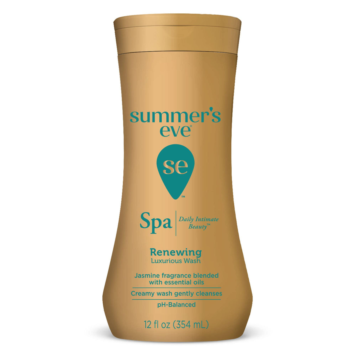 Bouteille Summer's Eve Spa Renewing Jasmine prête pour le soin intime quotidien.