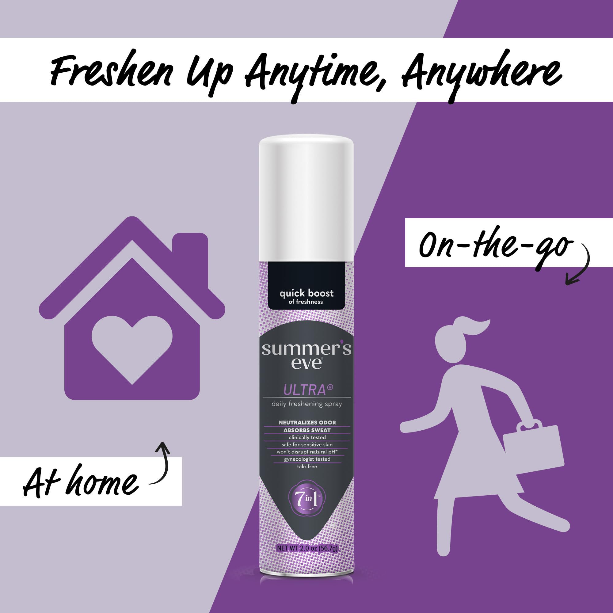 Summer's Eve Ultra au pH neutre – respecte le pH naturel.