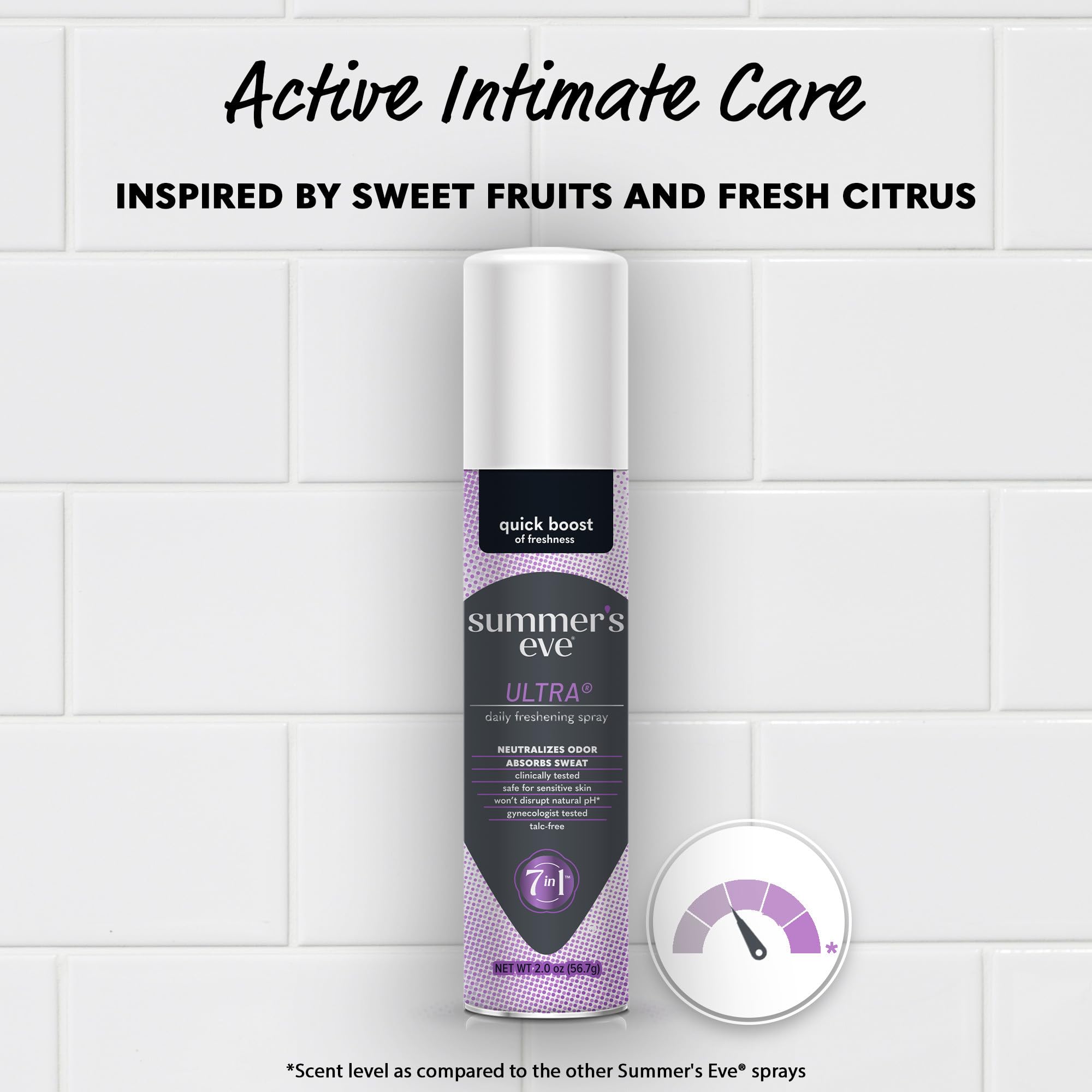 Summer's Eve Ultra sans talc – formulation douce pour la peau sensible.