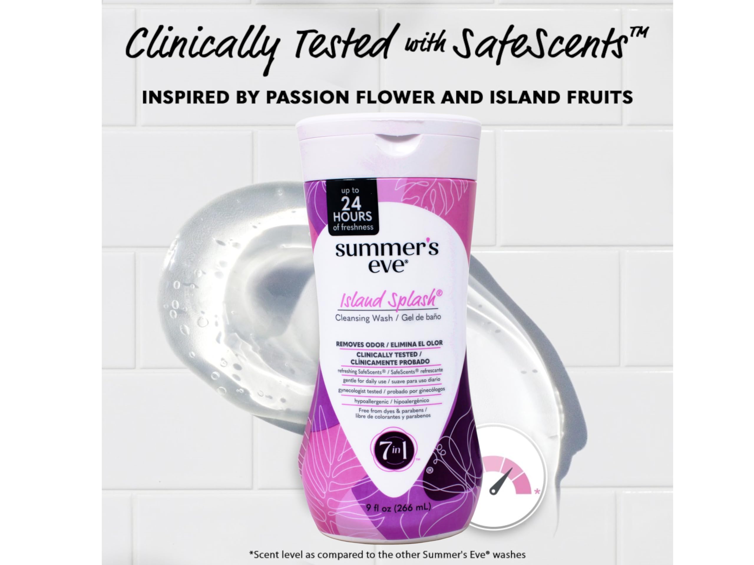 Summer's Eve Island Splash - utilisation sous la douche pour nettoyer sans irritations
