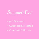 Summer's Eve Island Splash – emballage clair pour une routine rapide et hygiénique.