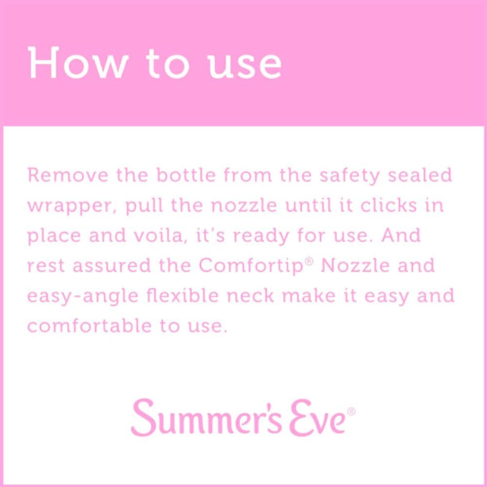 Summer's Eve Island Splash: embout Comfortip pour insertion facile.