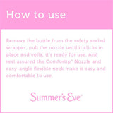Summer's Eve Island Splash: embout Comfortip pour insertion facile.