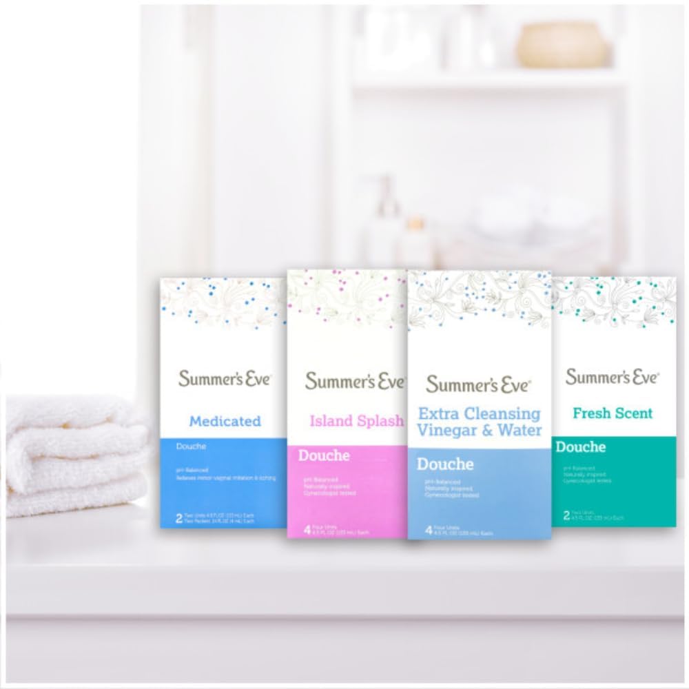 Summer's Eve Island Splash – logo de la marque sur le packaging.