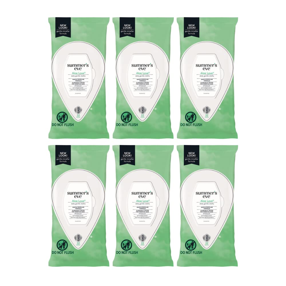 Lingettes Summer's Eve Aloe Love pour nettoyage quotidien doux et frais