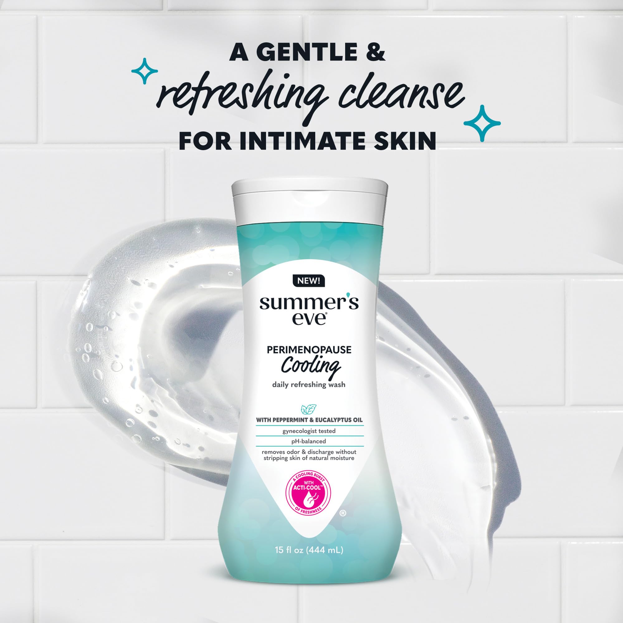 Summer's Eve: routine quotidienne en douche avec douceur.
