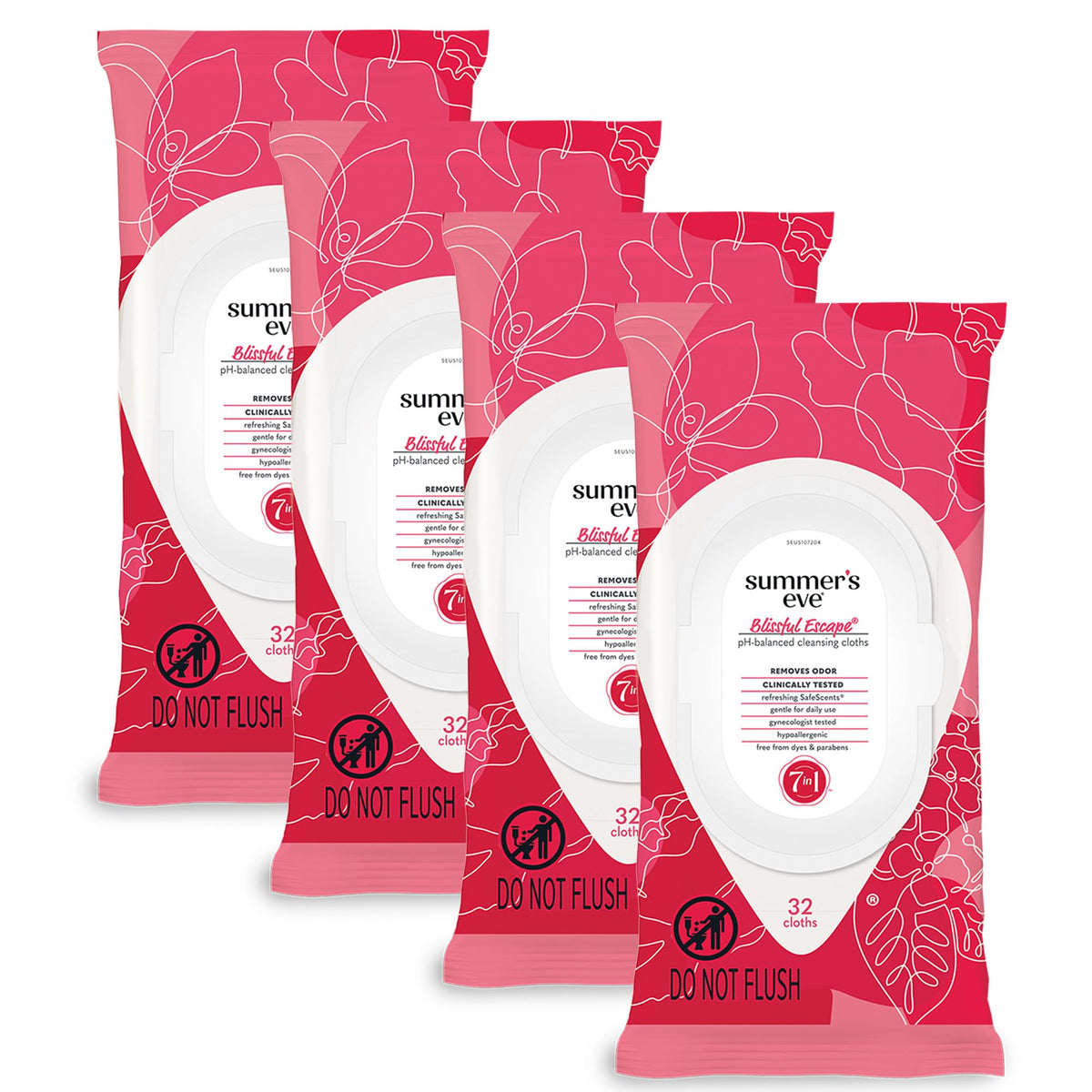 Summer's Eve Blissful Escape lingettes, fermeture securisee pour voyage et fraicheur intime