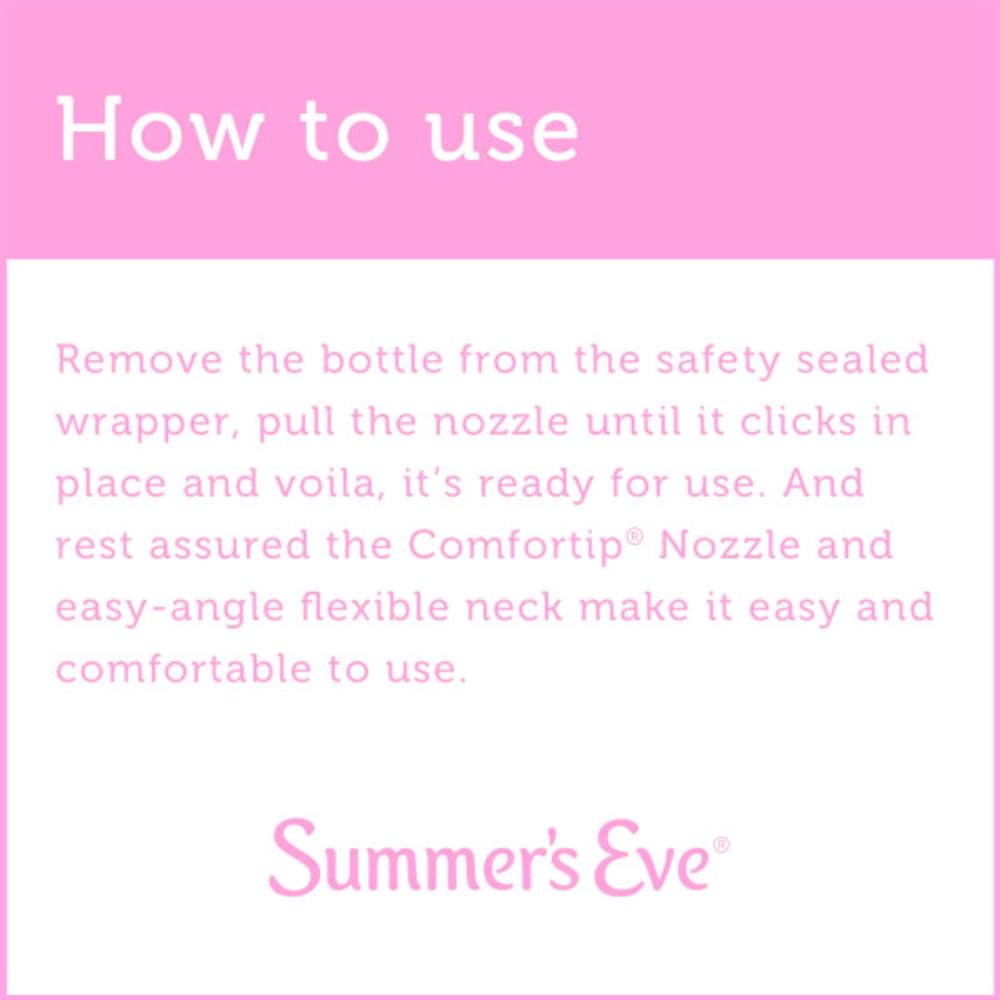 Summer's Eve Douche, solution hygiénique pratique, parfum frais d’île.
