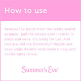 Summer's Eve Douche, solution hygiénique pratique, parfum frais d’île.