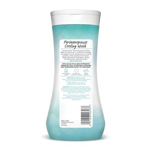Summer's Eve: flacon intime parfum menthe et eucalyptus, expérience de douche revitalisante.