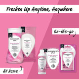 Application douce et fraîcheur légère avec Summer's Eve Simply Sensitive, idéal après la douche.