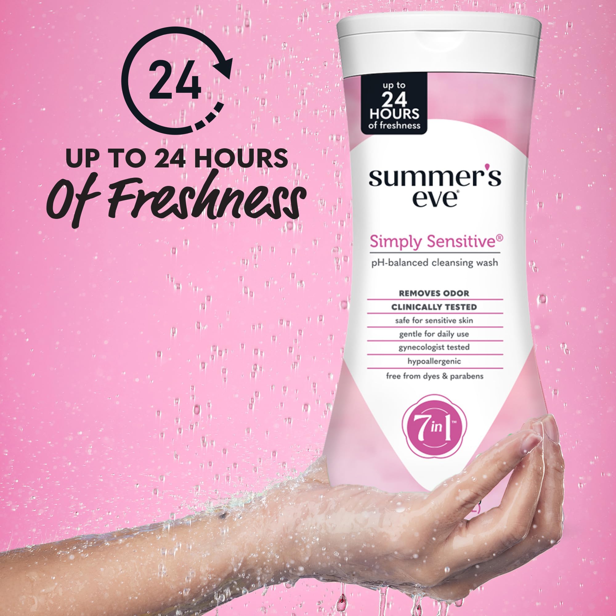 Etiquette Summer's Eve Simply Sensitive facilitant l'identification et une utilisation en douceur.
