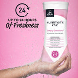 Etiquette Summer's Eve Simply Sensitive facilitant l'identification et une utilisation en douceur.