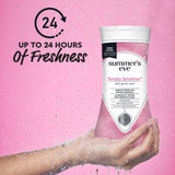 Summer's Eve Simply Sensitive, étiquette sans cruauté, assurance éthique pour votre routine intime.