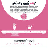 Parfum discret Summer's Eve Simply Sensitive pour une expérience quotidienne agréable.
