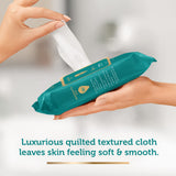 Summer's Eve Spa Camomille lingettes texteure quiltée pour une douceur durable
