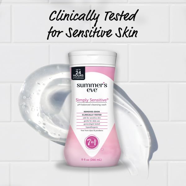 Summer’s Eve emballage sans colorants et parabènes, testé par dermatologues.