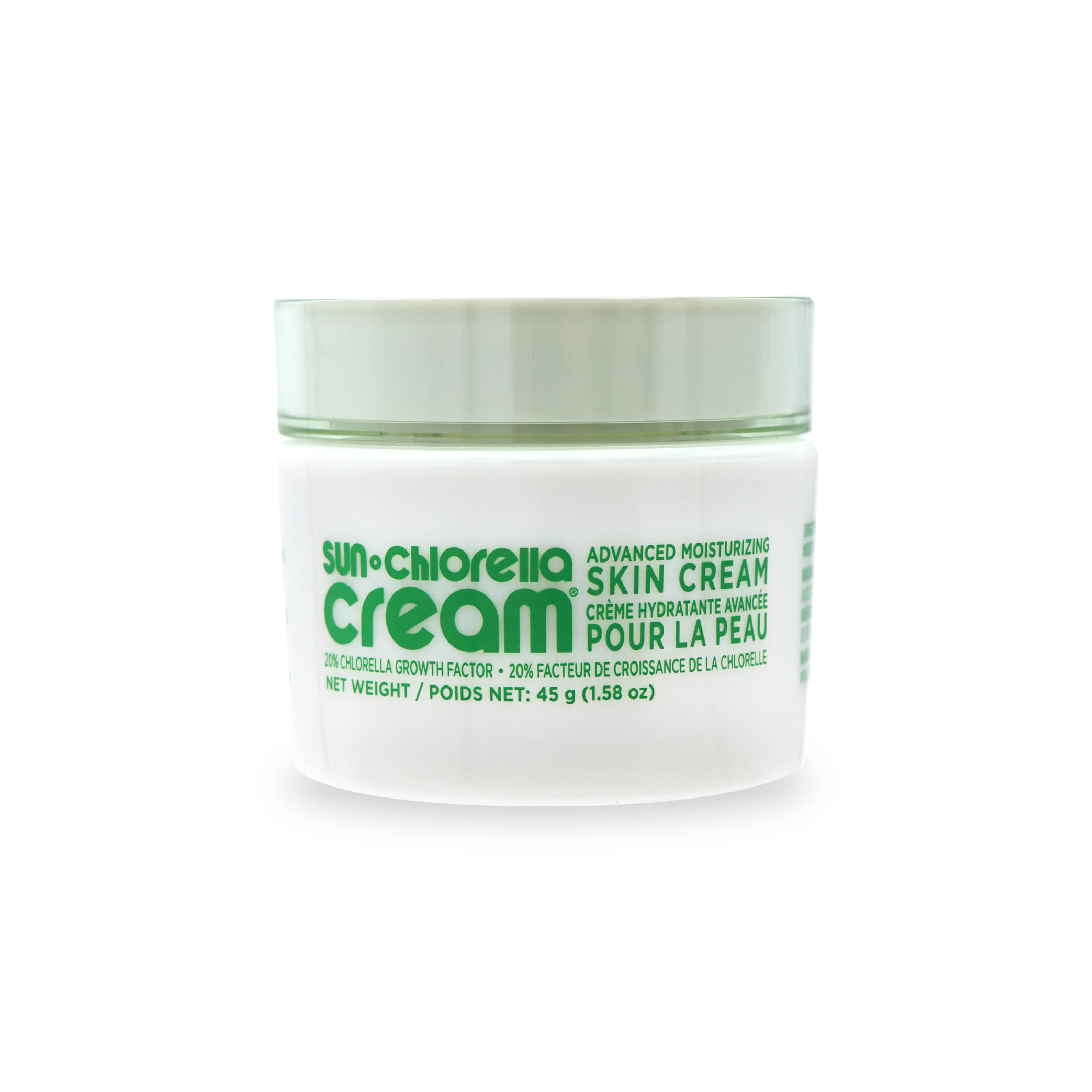 Sun Chlorella Crème Visage Hydratation Profonde pour peau douce et repulpée.