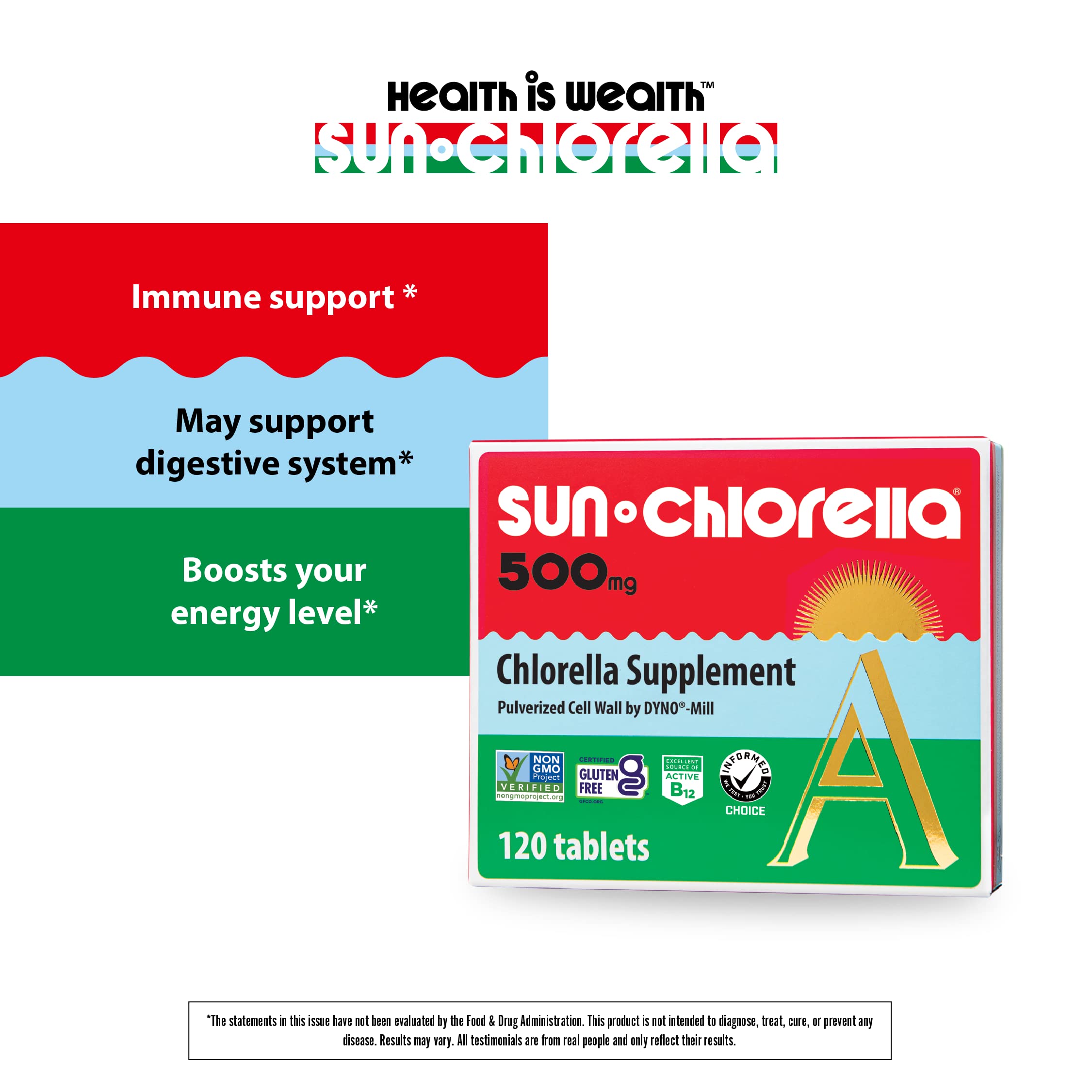 Sun Chlorella améliore l’immunité potentielle avec nutriments clés.