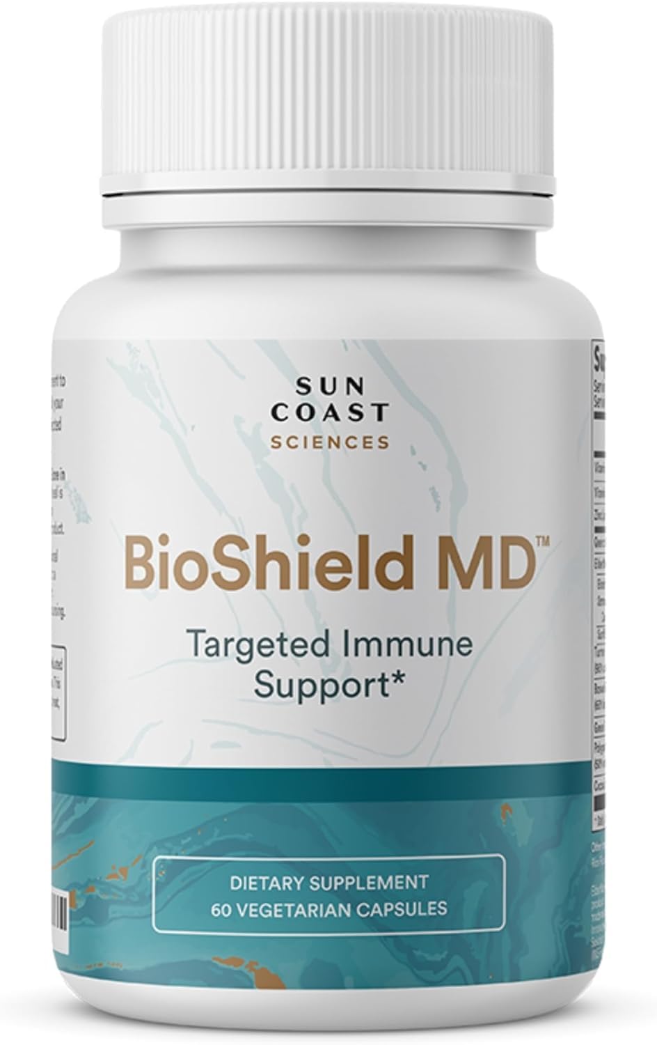 SUN COAST SCIENCES BioShield MD – bouteille capsules, soutien immunitaire potentiel.