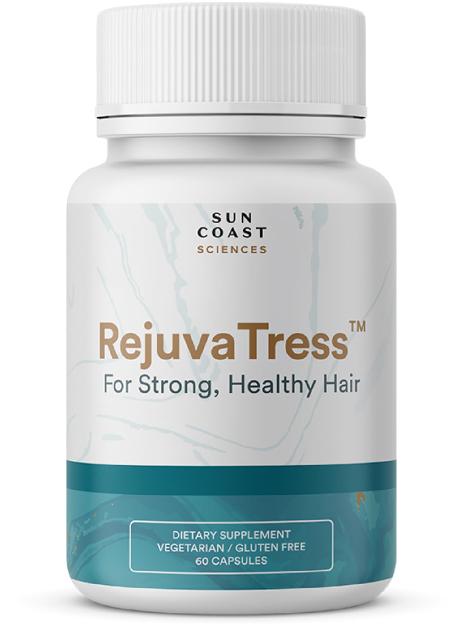 SUN COAST SCIENCES RejuvaTress – bouteille pour soutien capillaire quotidien.