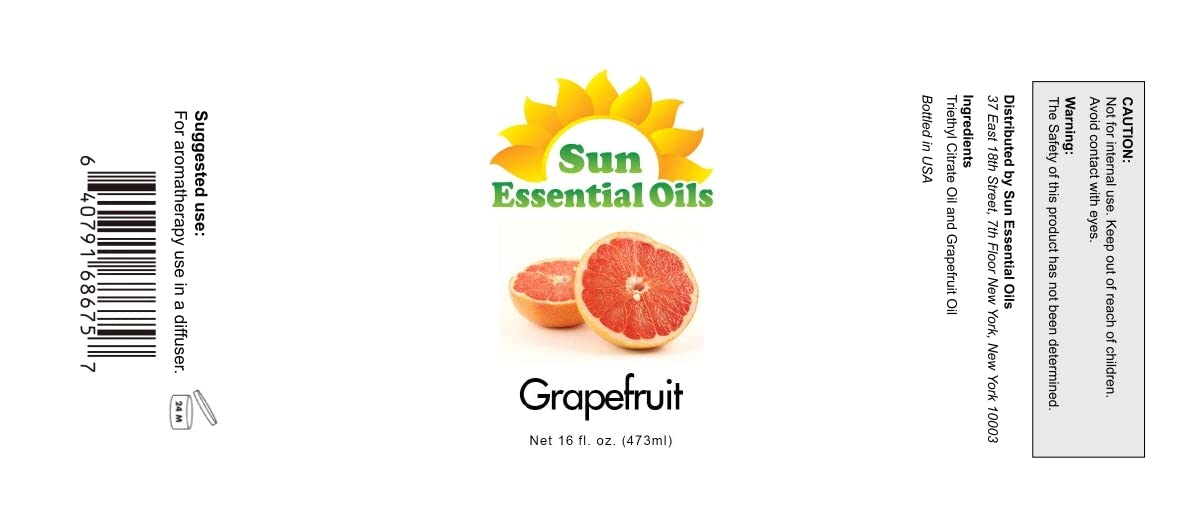 Sun Essential Oils pamplemousse 16oz diffusion aromatique et ambiance