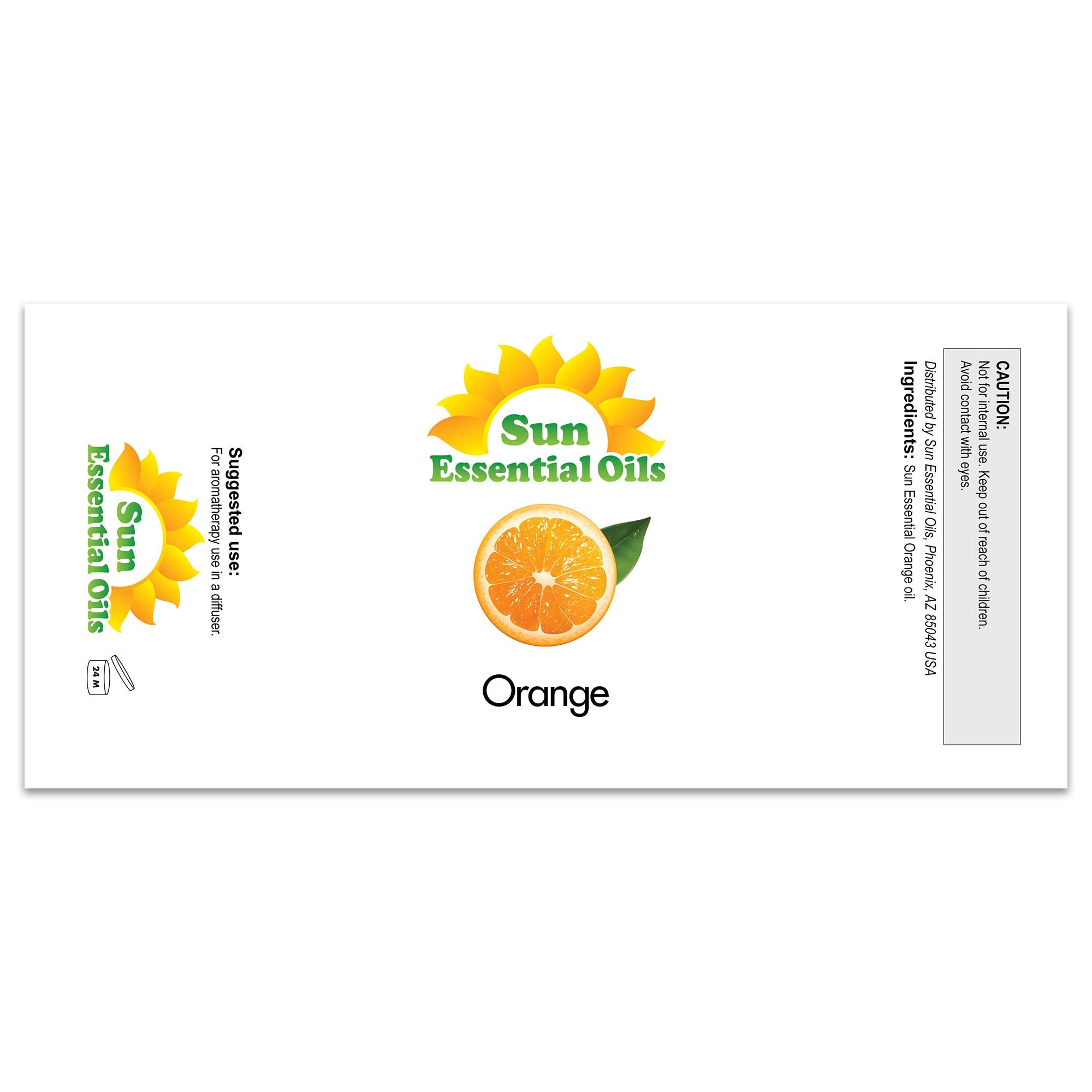 Sun Essential Oils Sweet Orange soin peau-cheveux: parfum rafraîchissant et bienfaisant.