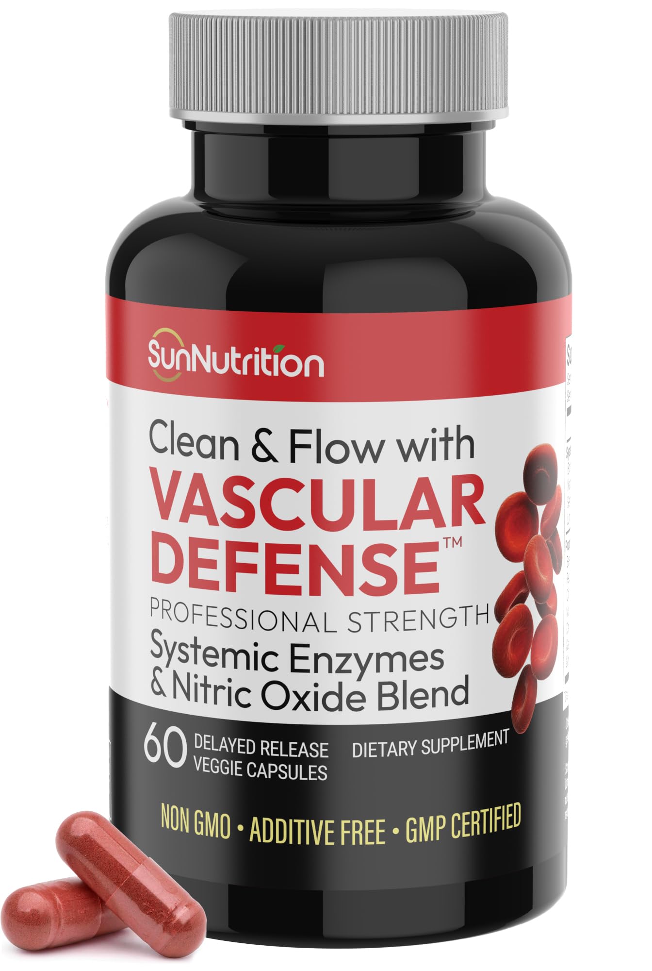 SunNutrition Nattokinase 2000 FU — bouteille de capsules faciles à prendre au quotidien.