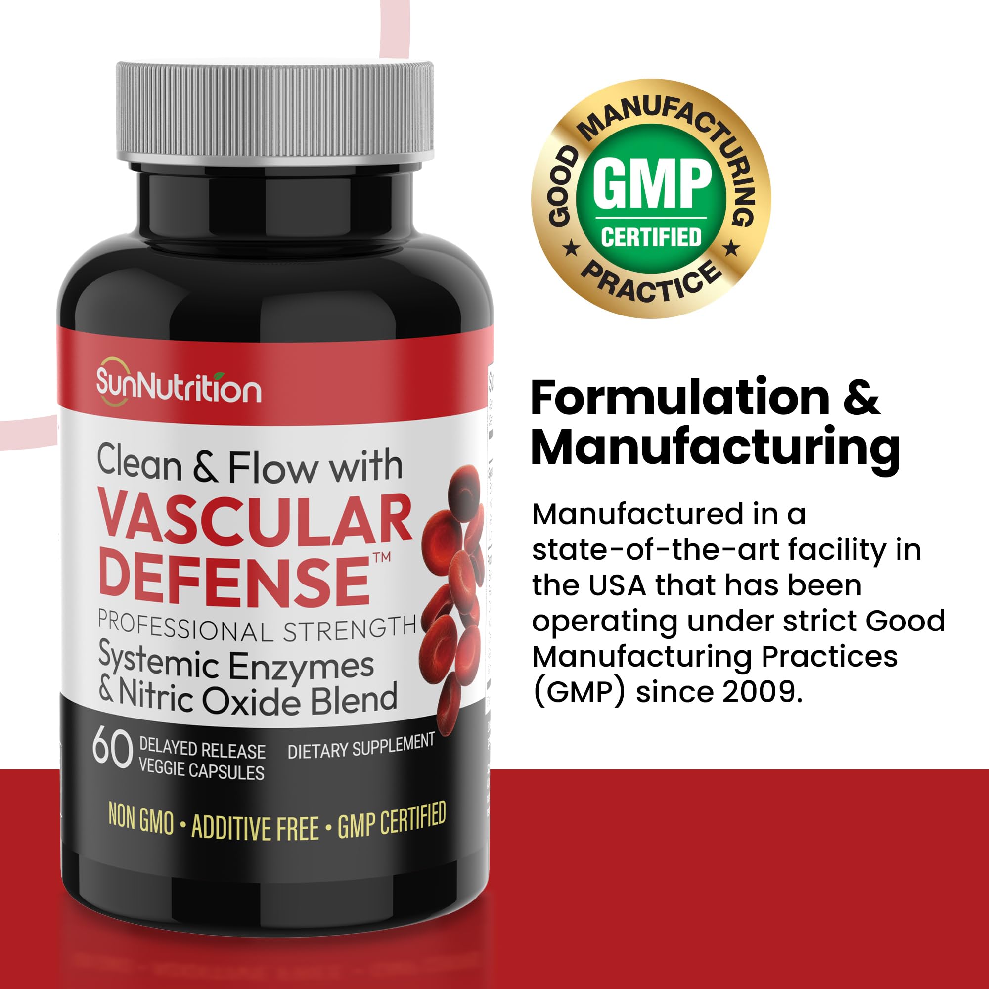 SunNutrition Nattokinase 2000 FU — dosage quotidien clair grâce aux capsules faciles à avaler.
