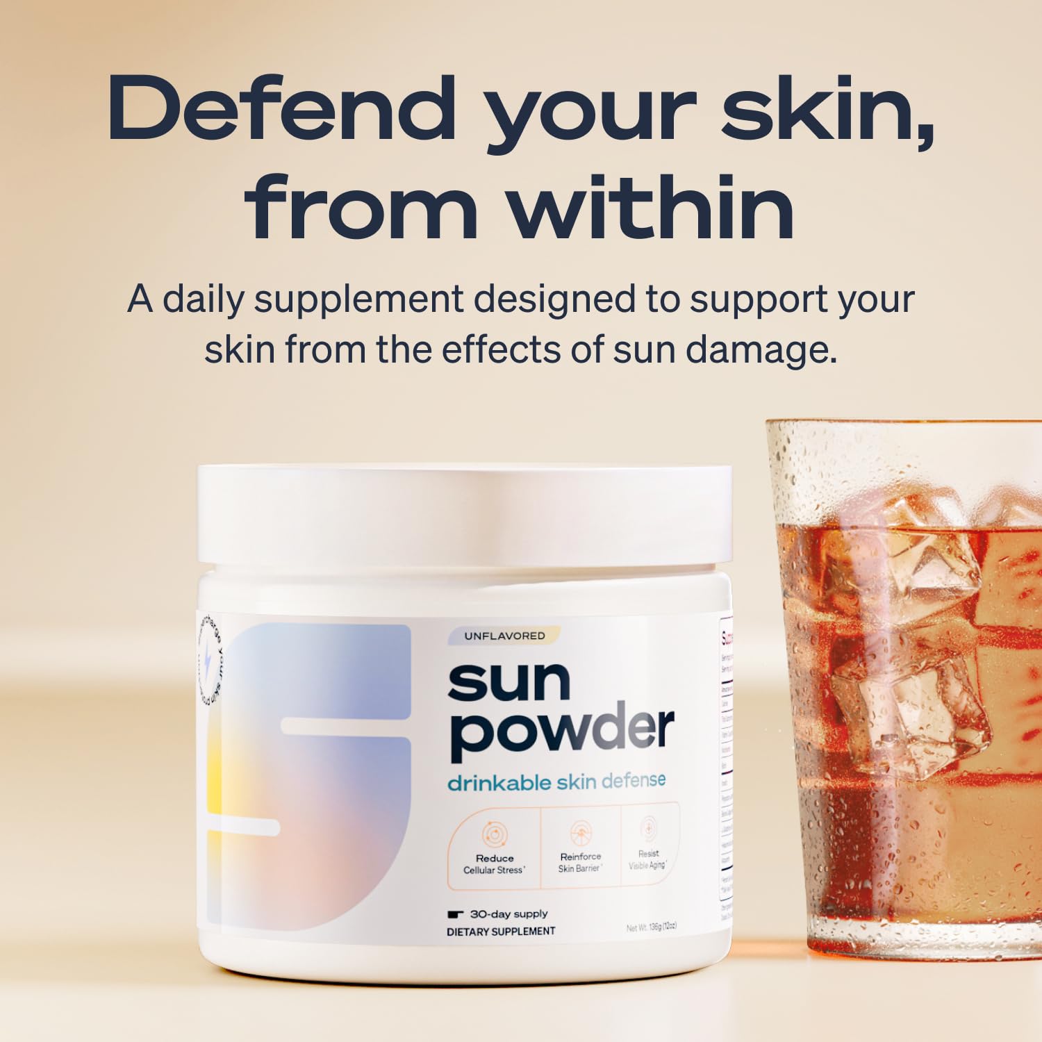 Sun Powder: doseur et mesure facilitant le dosage quotidien.