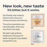 Sun Powder: étiquette et ingrédients visibles pour transparence sur la formule.