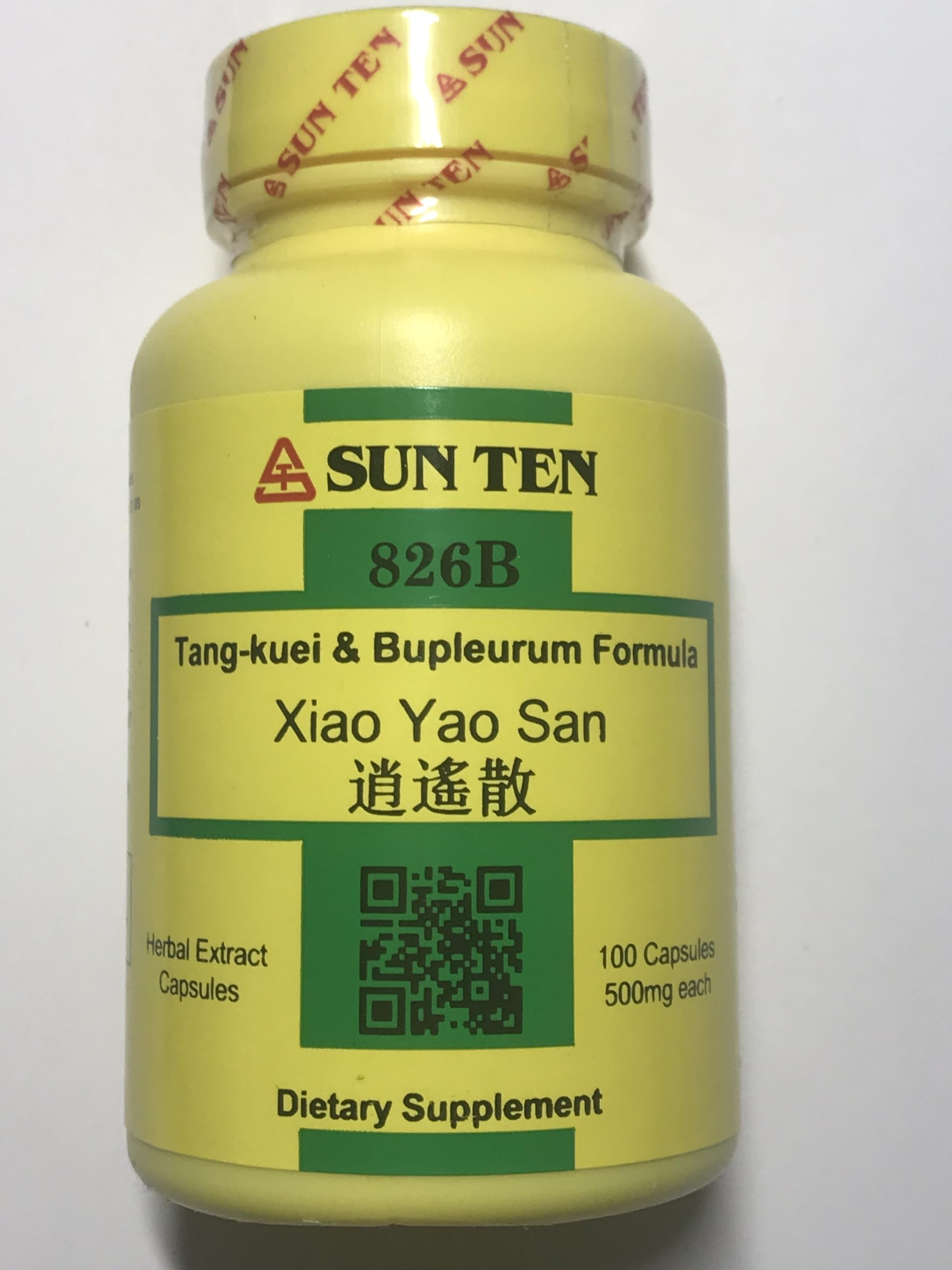 Sun Ten Tang-Kuei et Bupleurum : bouteille pratique pour la routine quotidienne.