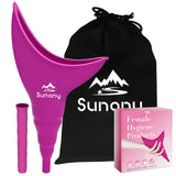Sunany urinal féminin en silicone pliante, pratique et hygiénique pour usage debout.