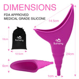 Sunany urinal féminin en silicone, taille légère et facile à transporter.
