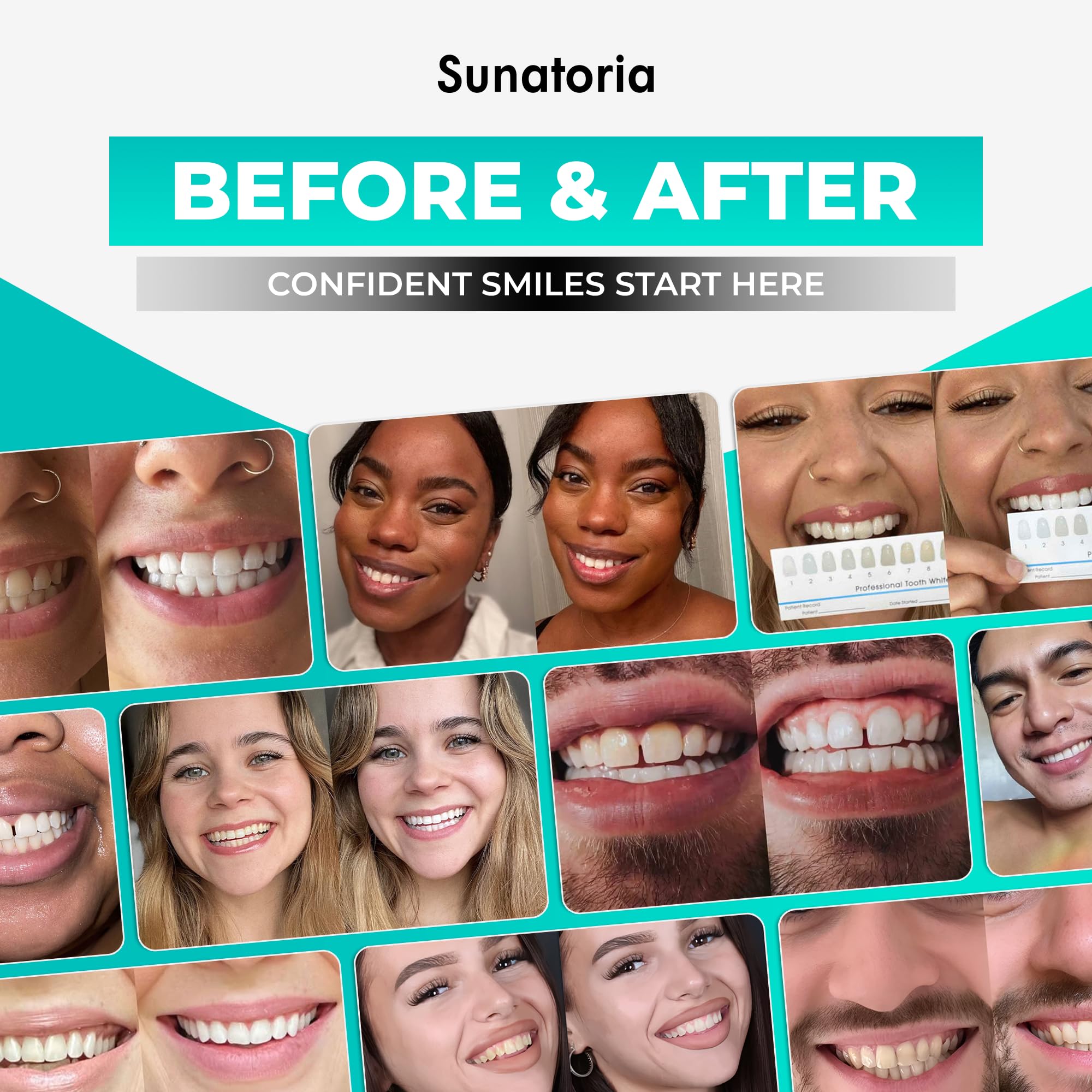 SUNATORIA poudre dentifrice – application facile sur la brosse pour nettoyer et rafraîchir.