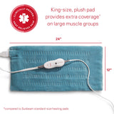 Sunbeam tissu doux et flexible assure chaleur confortable et entretien facile.