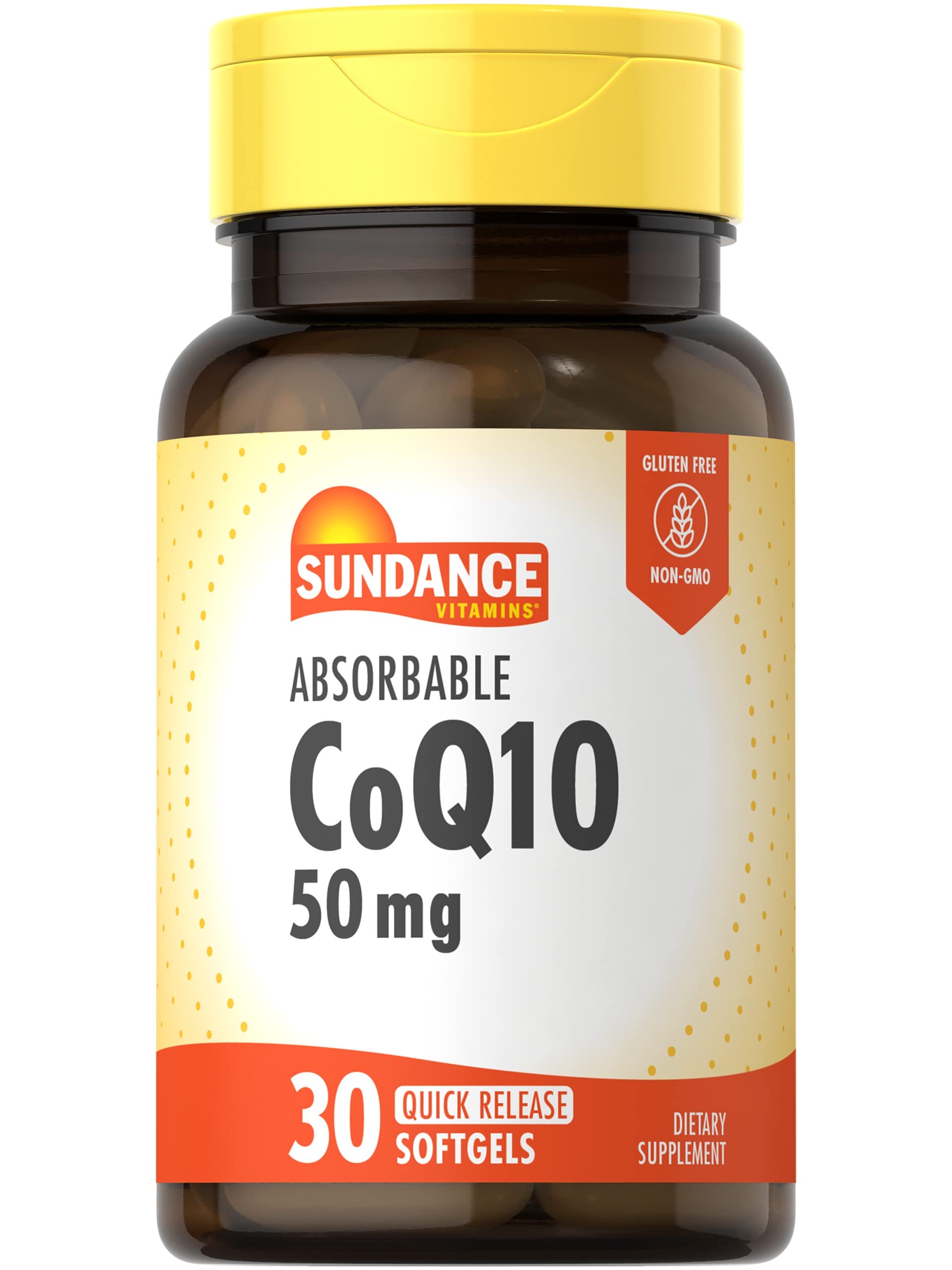 Sundance CoQ10 50 mg gélules molles pour énergie naturelle au quotidien.