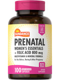 Sundance Prenatal Multivitamine: bouteille de suppléments quotidiens pour un soutien nutritionnel pendant la grossesse.