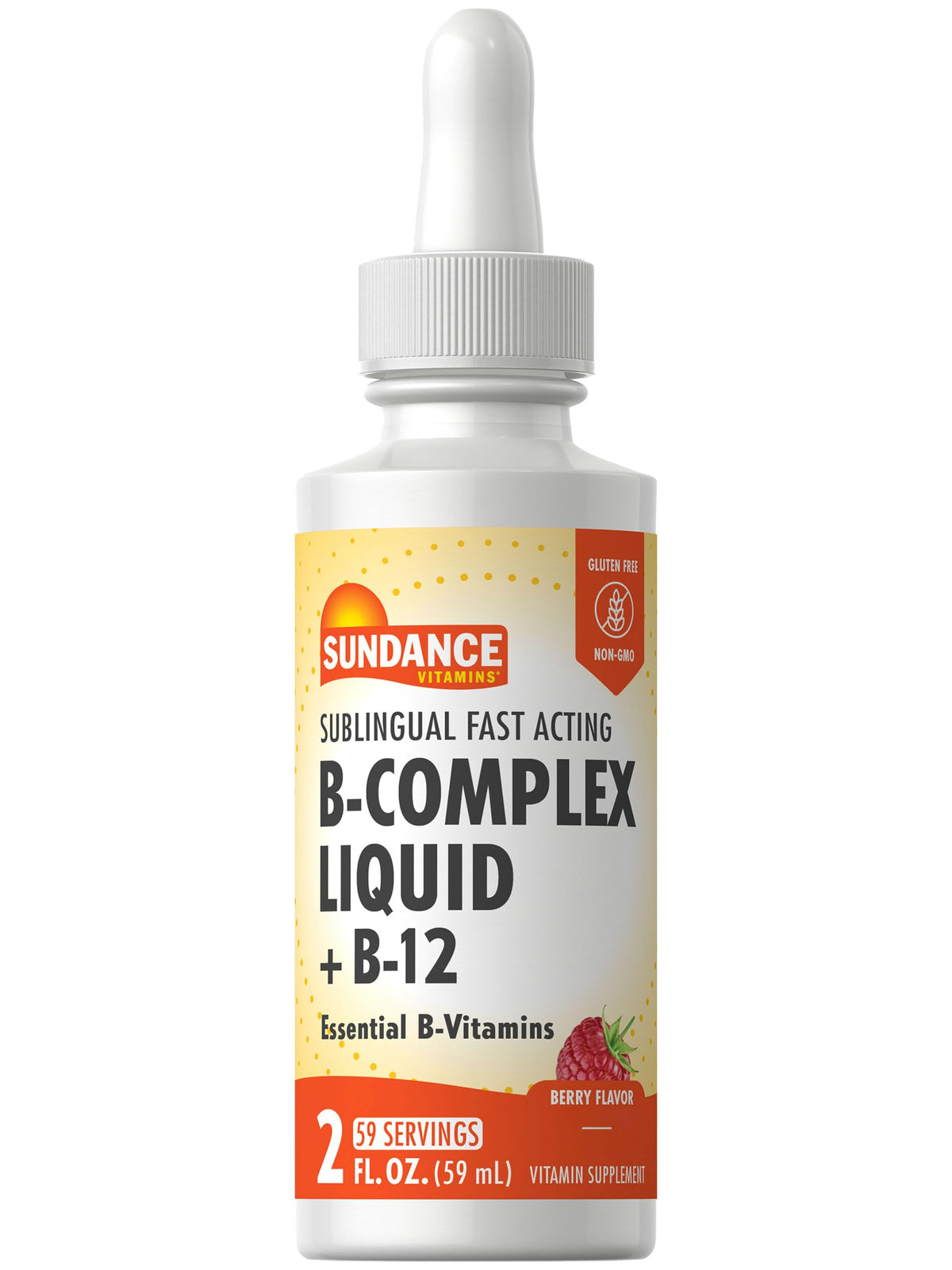 Sundance Sublingual B Complex dans un flacon 2 oz pour une absorption rapide des vitamines B