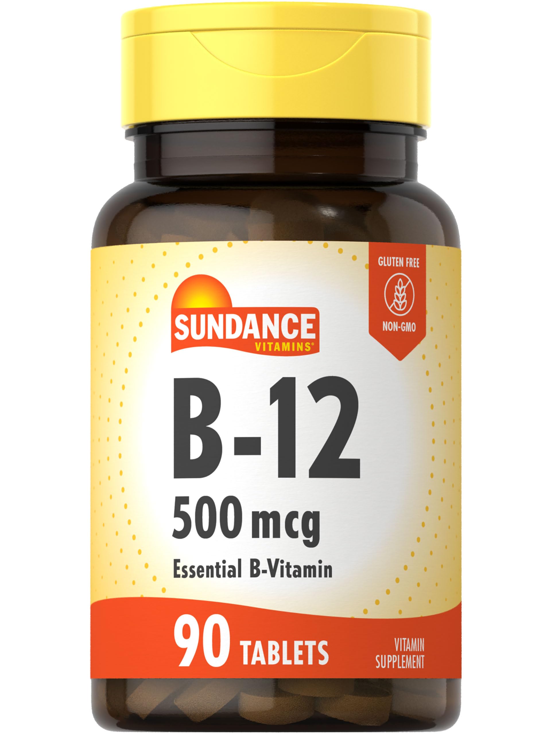 Sundance B12 comprimé végétarien 500 mcg, énergie quotidienne potentielle.
