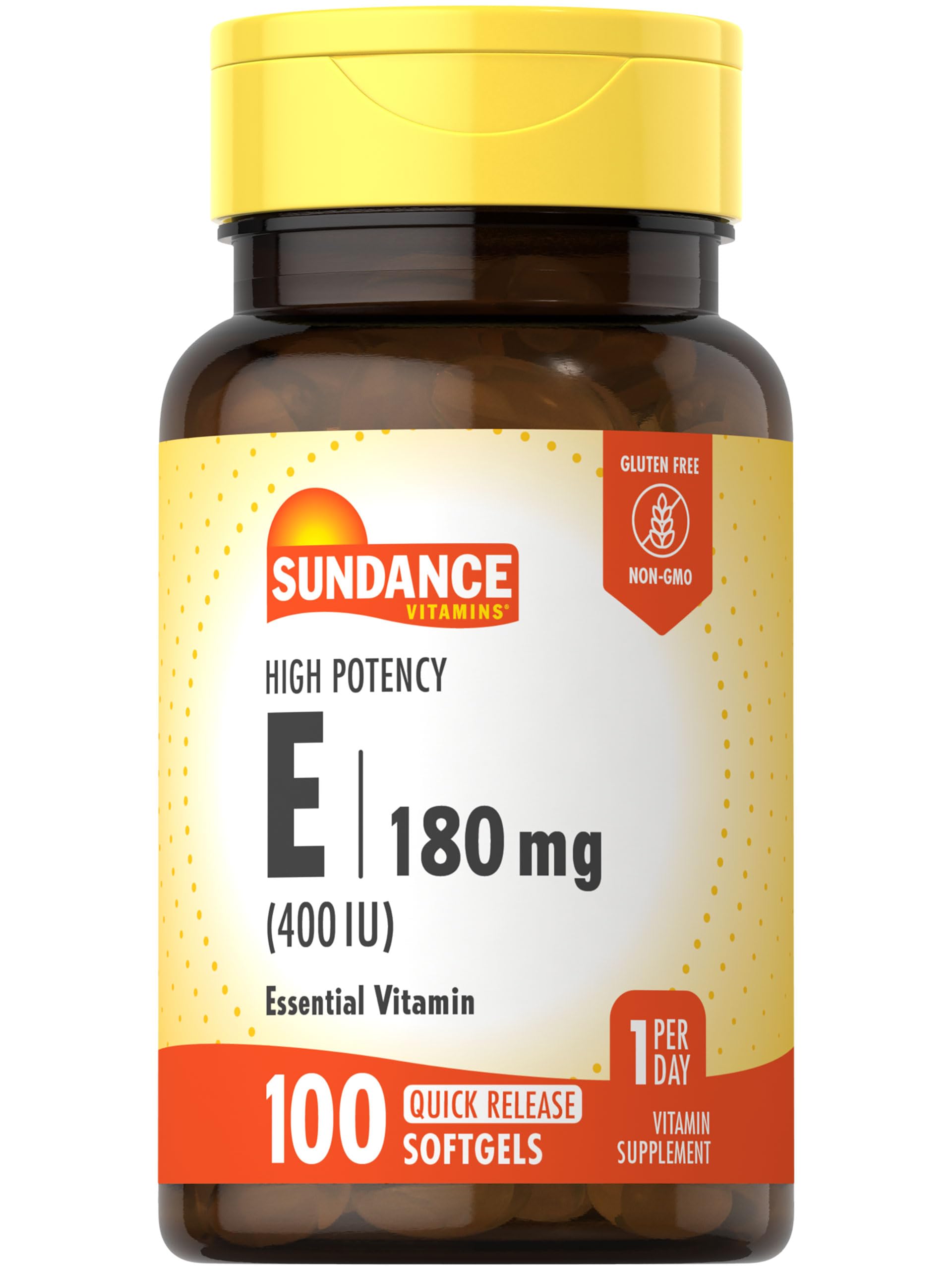 Sundance Vitamine E : bouteille à libération rapide pour un apport quotidien pratique.