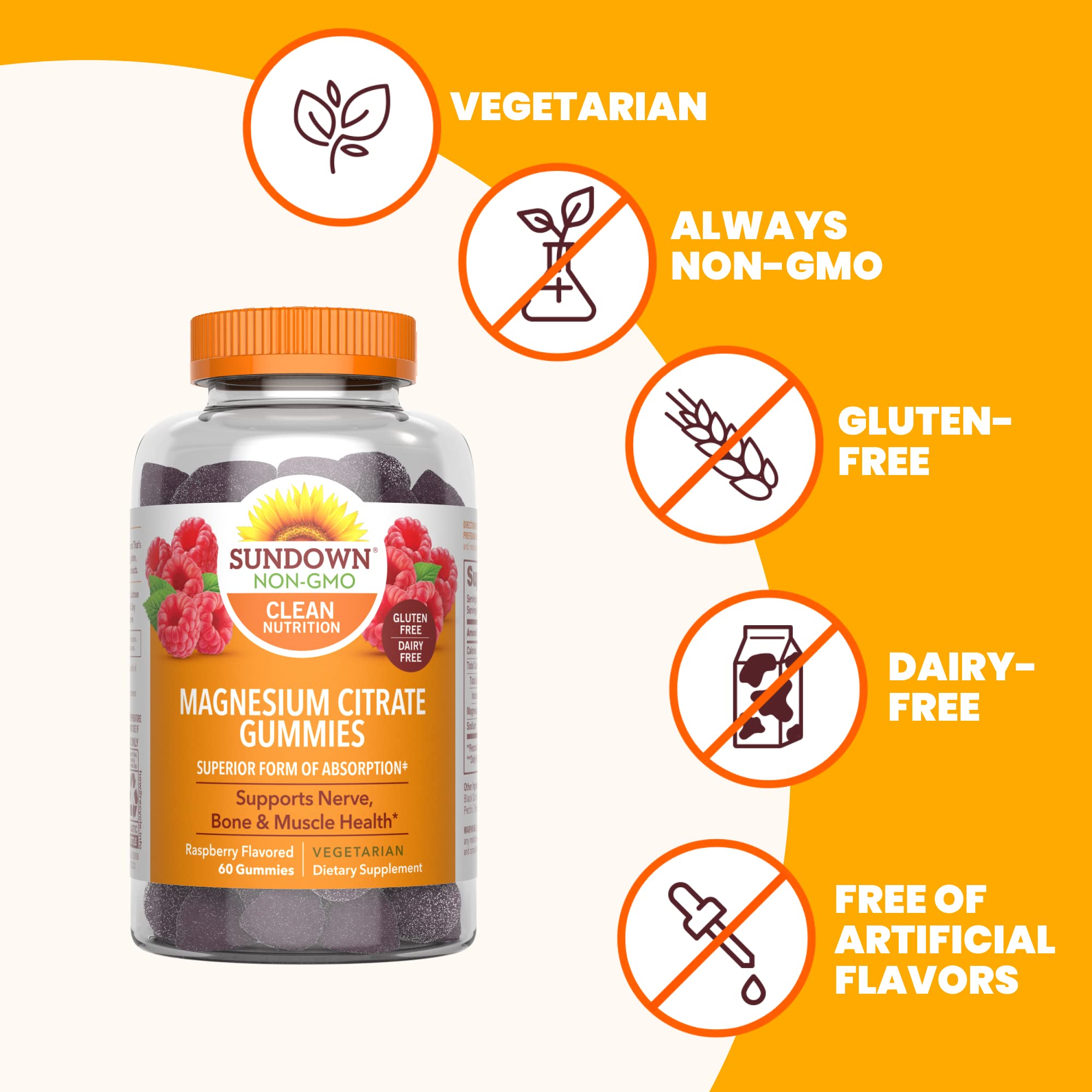 Emballage Sundown magnésium citrate framboise, solution pratique et facile