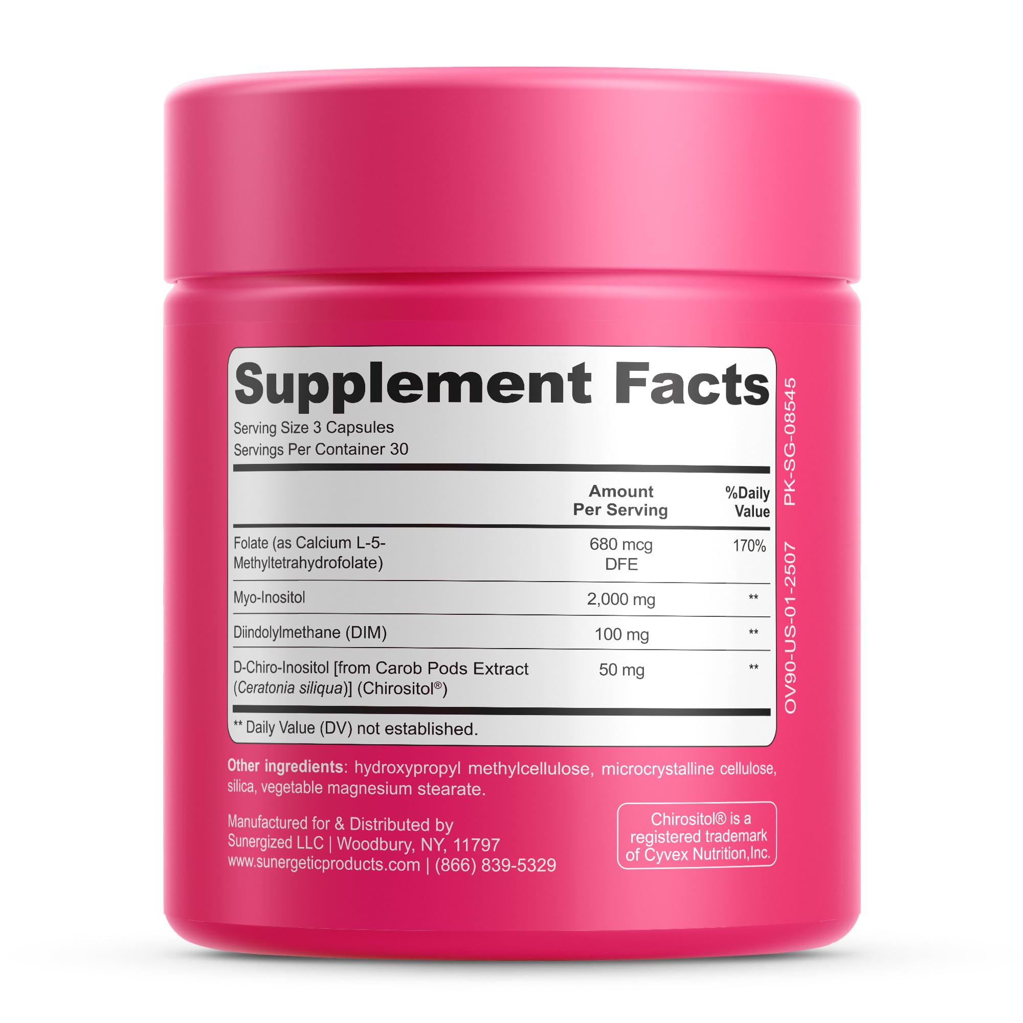 Sunergetic dosage trois capsules par jour