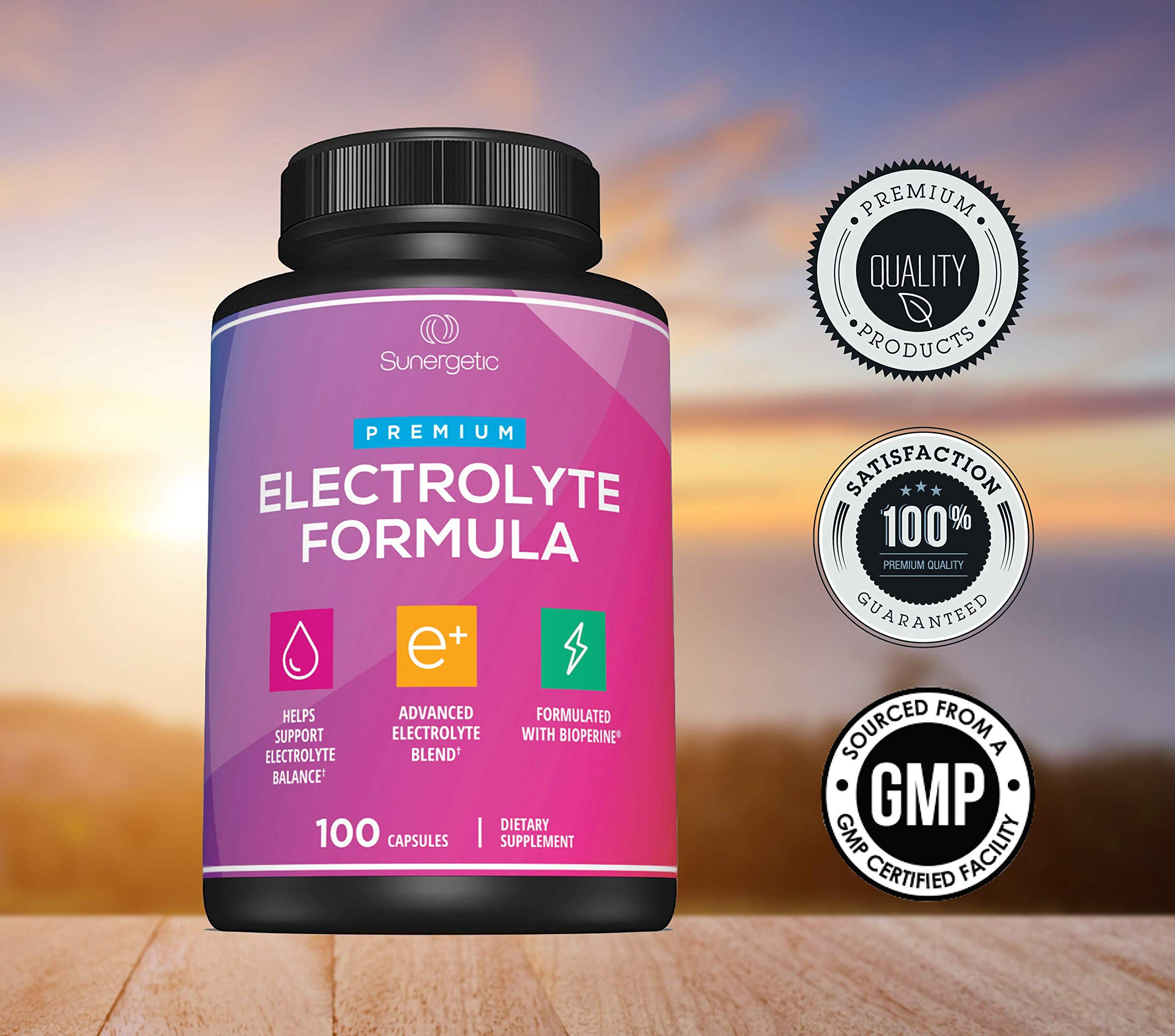 Sunergetic Electrolyte Capsules sac sport prêt à l'entraînement.